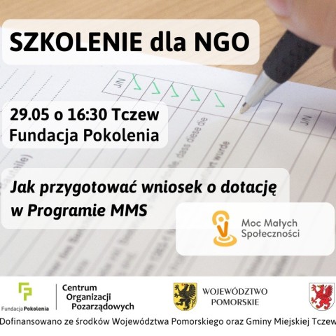 Powiększ obraz: Bezpłatne szkolenie dla organizacji dot. Programu „Moc Małych Społeczności”