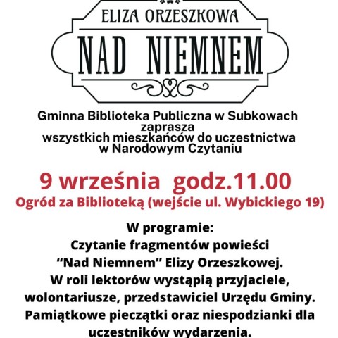 Powiększ obraz: Narodowe czytanie - plakat