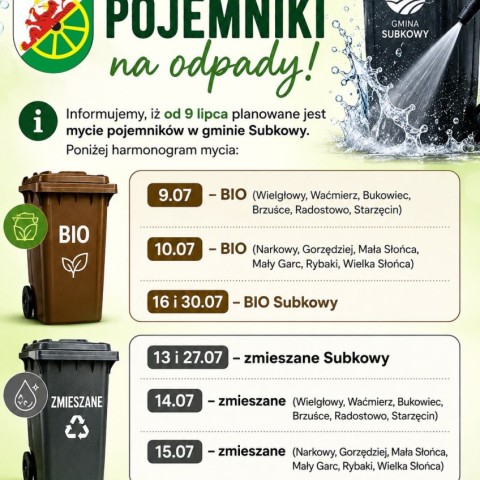 Powiększ obraz: Mycie pojemników informacja